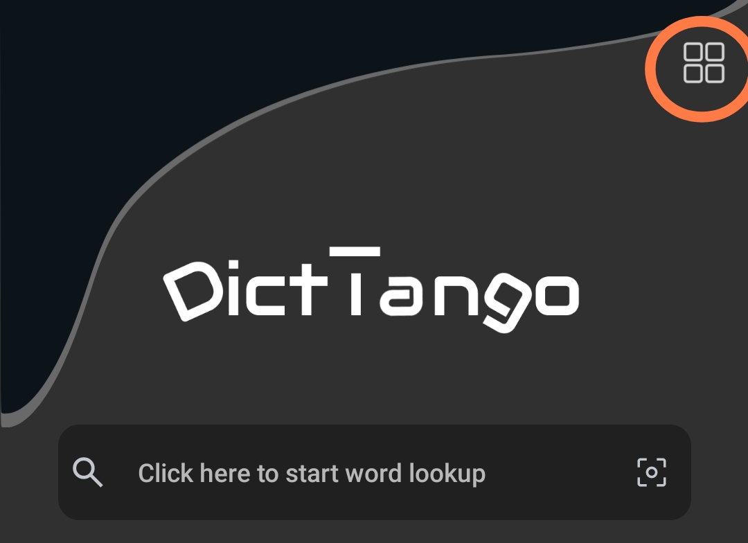 dicttango menu