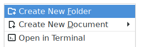 create new folder