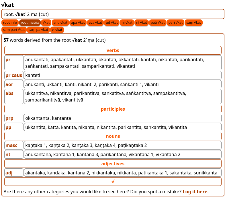 root matrix